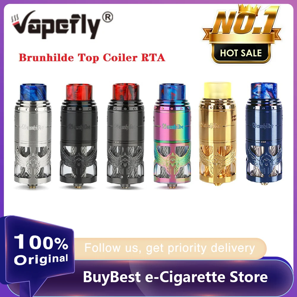 Испаритель Vapefly Brunhilde RTA емкость 8 мл/2 мл с полой конструкцией SS и двойной катушкой