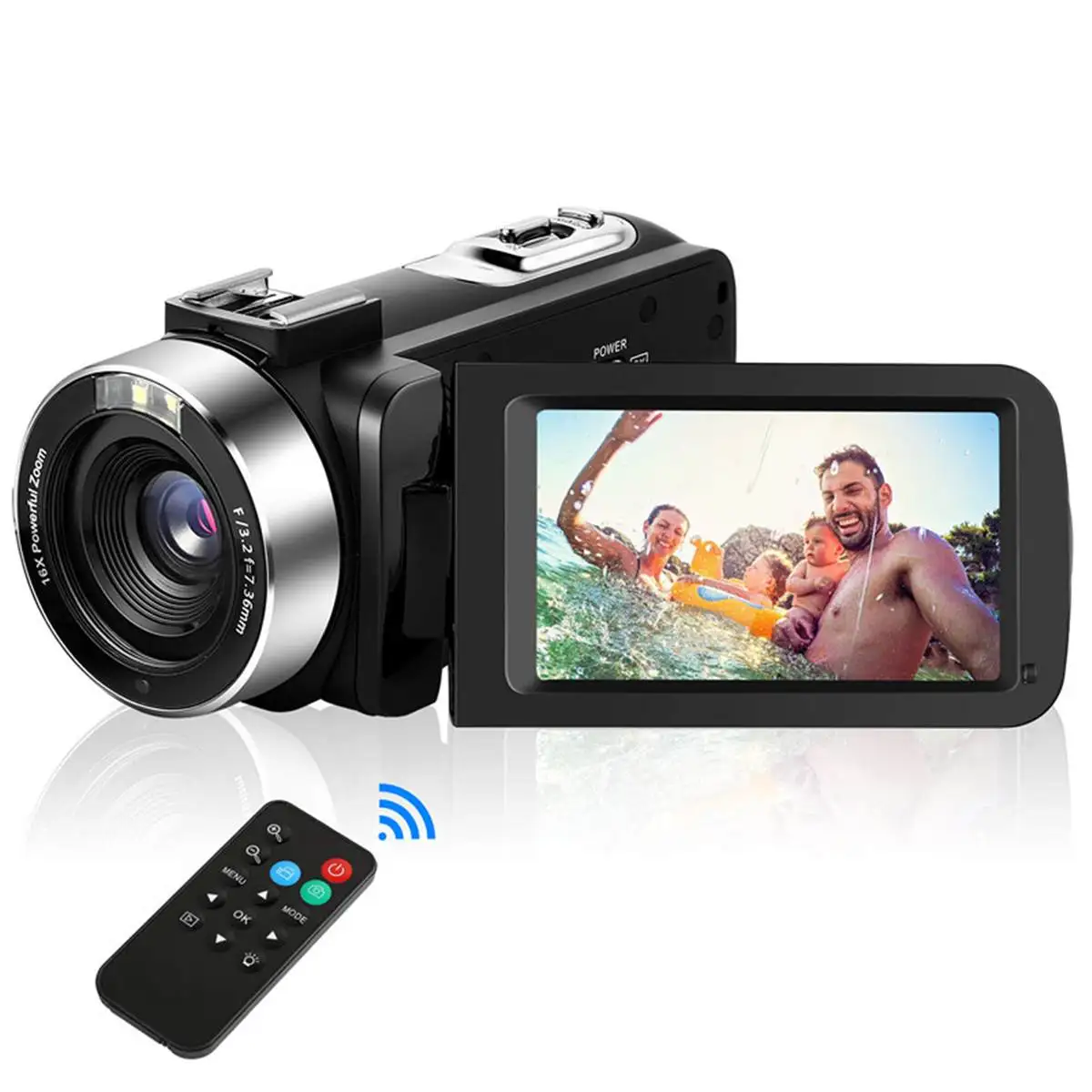 30 мп, профессиональная видеокамера 4K HD, видеокамера, ночное видение, 3,0 дюймов, HD сенсорный экран, камера с 18X цифровым зумом, камера с микрофоном