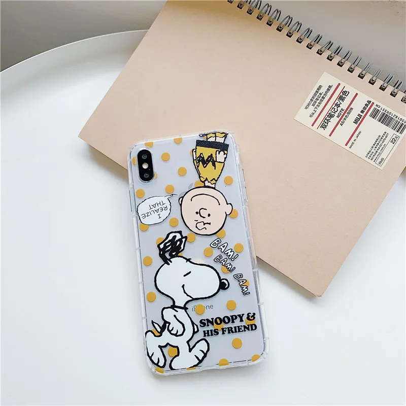 Чехол для iPhone X, XR, XS Max, с рисунком из мультфильма, с изображением коричневой собаки, для iPhone 6, 6s, 7, 8 plus, прозрачный мягкий силиконовый чехол, задняя крышка
