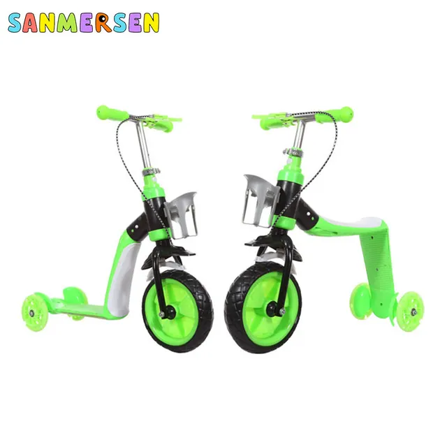 Conversion Children Three Wheel Scooters Ride On Bike Outdoor Bicycle Tricycle Baby 2 In 1 Balance Bike Ride On Toys Stroller 3