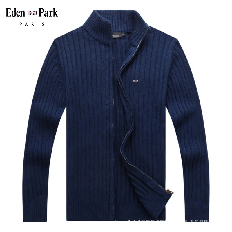 Высокое качество Мужская куртка Eden Park зима осень Chandail кардиганы homme тянет мужские куртки повседневные размера плюс 3XL 7101