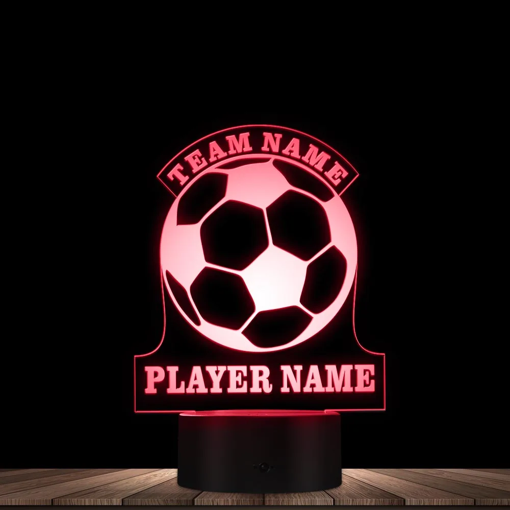 NEWCASTLE UNITED ENGLISH FOOTBALL CLUB PERSONALISED NAME LED NIGHT LIGHT LAMP 