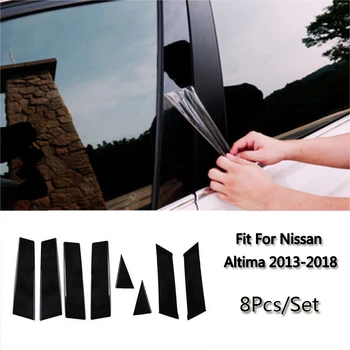 

8Pc Door Window Polished Pillar Posts Trim Cover For Nissan Altima 2013-2018