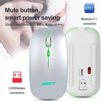 

Free Shipping CARPRIE 2.4G Wireless Bluetooth Dual Mode Gaming Mouse Backlit 1600DPI For PC Laptop Ratón bluetooth inalámbrico
