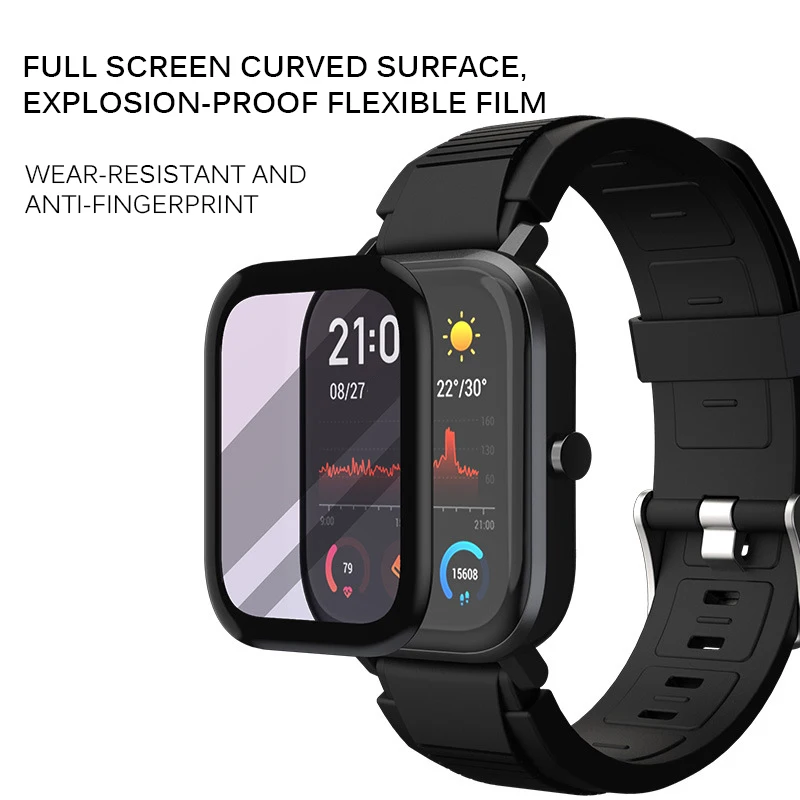 Для Amazfit Gts Защита экрана для часов изогнутая пленка для часов полное покрытие мягкая прозрачная защитная пленка чехол