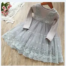 Платье принцессы для девочек 2, 3, 6 лет, Детские осенне-зимние праздничные платья с длинными рукавами для маленьких девочек, вязаная одежда рождественское платье