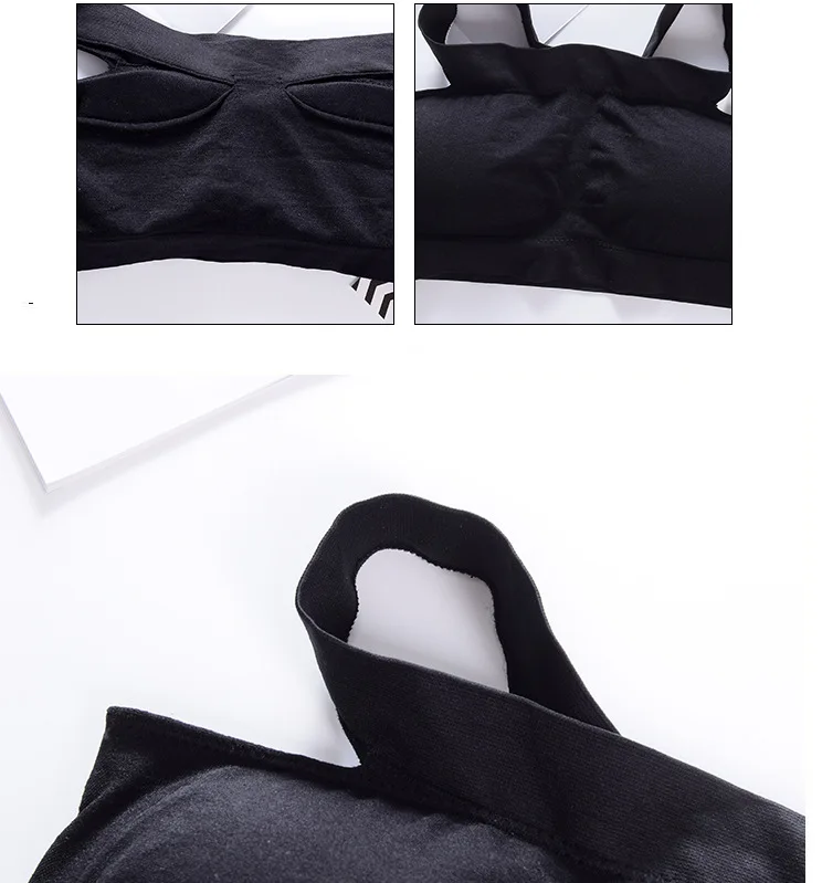 Seamless Wrap-around A- line Strap Solid Sports Underwear Women's Vest Summer Diversity Outfit Tube Top Vest