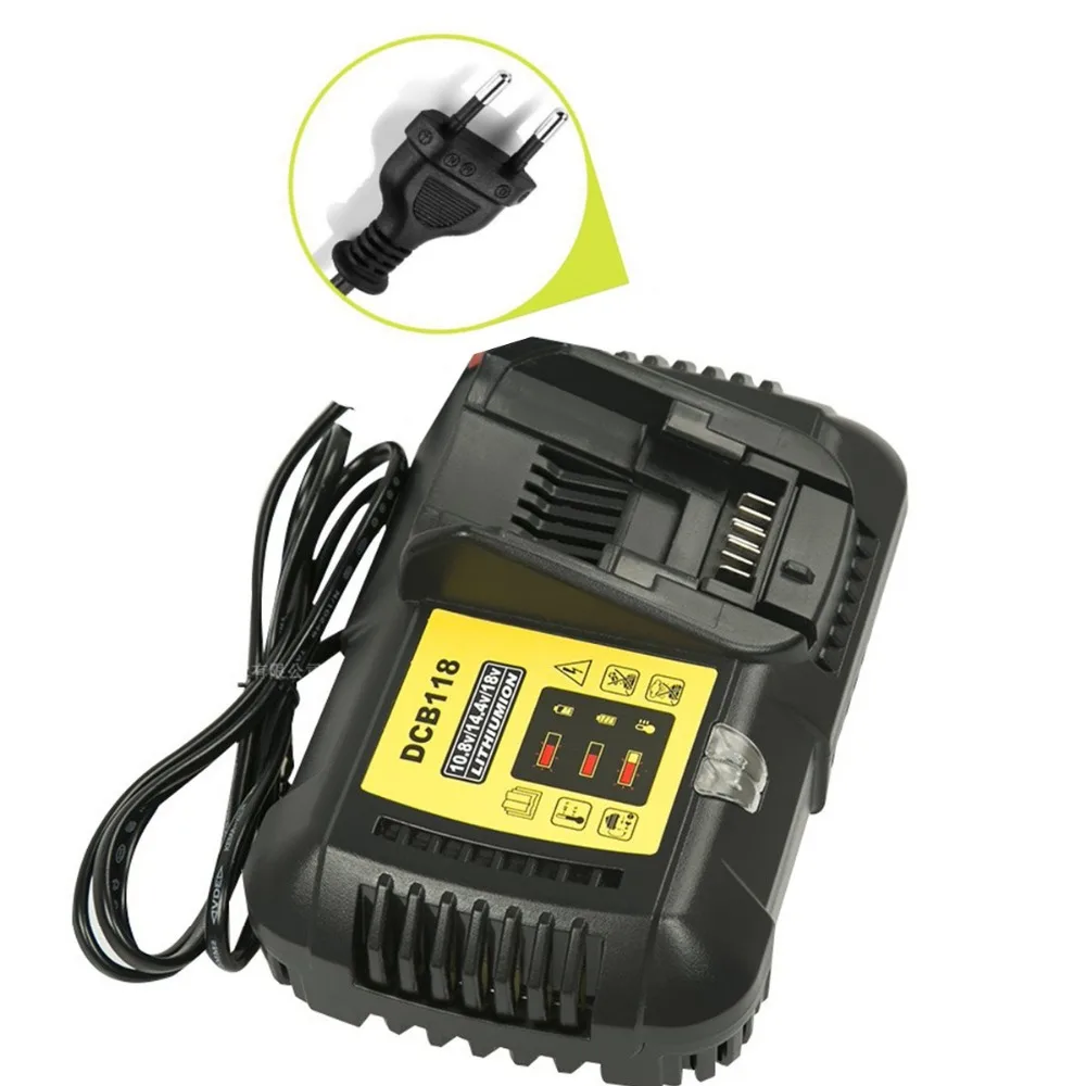 Литий-ионное зарядное устройство 4.5A Max для Dewalt 10,8 V 12V 14,4 V 18V 20V 60V DCB118 DCB101 DCB102 DCB112 DCB205 с двойным usb-портом