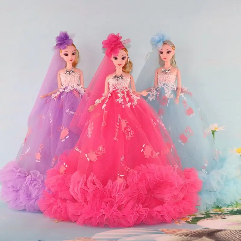 Кавайные игрушки 30 см милые куклы Барби Кукольное свадебное платье куклы для девочек 5 цветов Игрушки для девочек подарок на день рождения Рождественский подарок