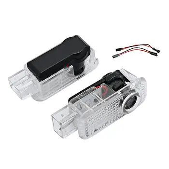 

2 pieces Car Door Welcome Light LED Logo Ghost Shadow Light Logo Projector For Audi A1 A3 A4 A5 A6 R9 Q3 Q5 Q7 Accessories