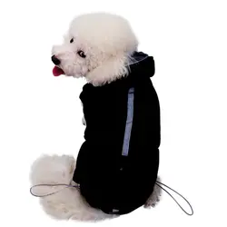 Хлопковая, для домашней собаки жилет теплые зимние пальто костюм для щенков, одежда для собак с Кепки домашними животными, котом, собакой;