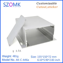 4 шт. 72*150*155 мм szomk алюминиевый корпус усилителя для электроники прессованный алюминиевый корпус коробка инструмент корпус для pcb