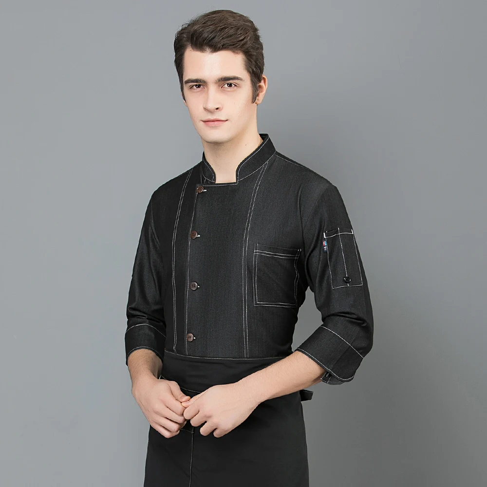 Hotel Restaurant Kitchen Chef Uniform Breathable Food Service Chef work clothes long sleeves waitress uniform cooker coat Unisex