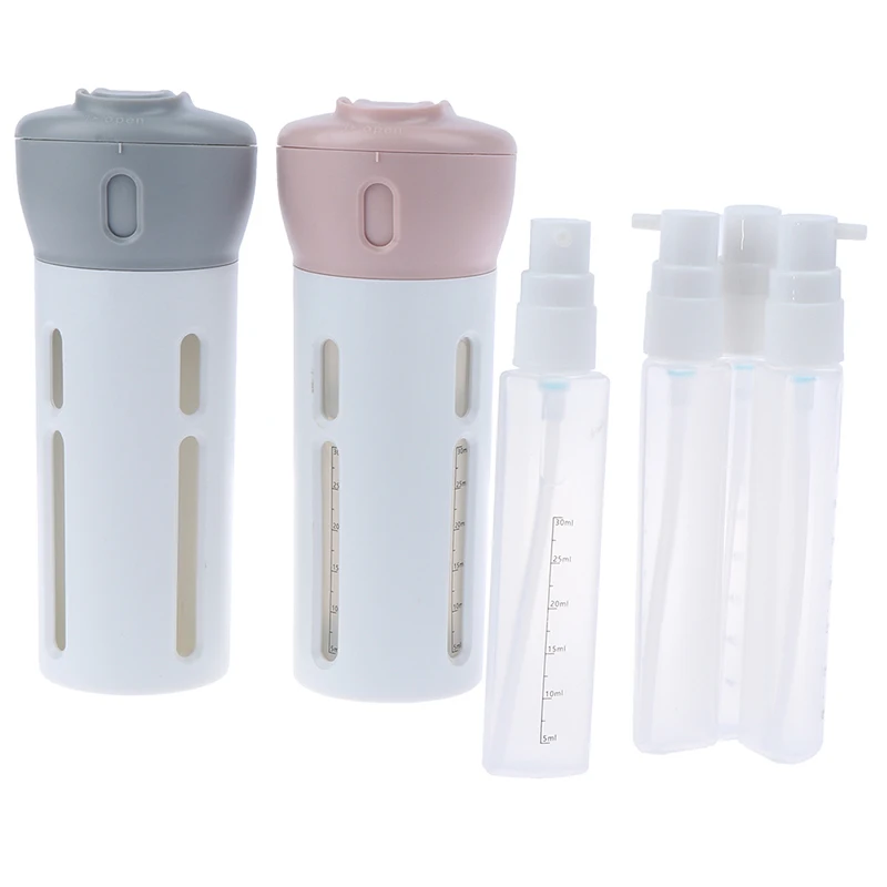 Travel Portable 4 In 1 Lotion Dispenser Bottle Rotate Lotion Shampoo Shower Gel Sub-bottle Travel Emulsion Soap Bottles Fashion