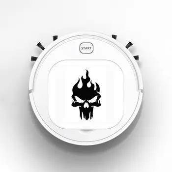 

Robot Vacuum Cleaner Intelligent Automatic Mopping Clean Robot for Hard Floor Carpet Zombie Horror Flames Burning Skull v3