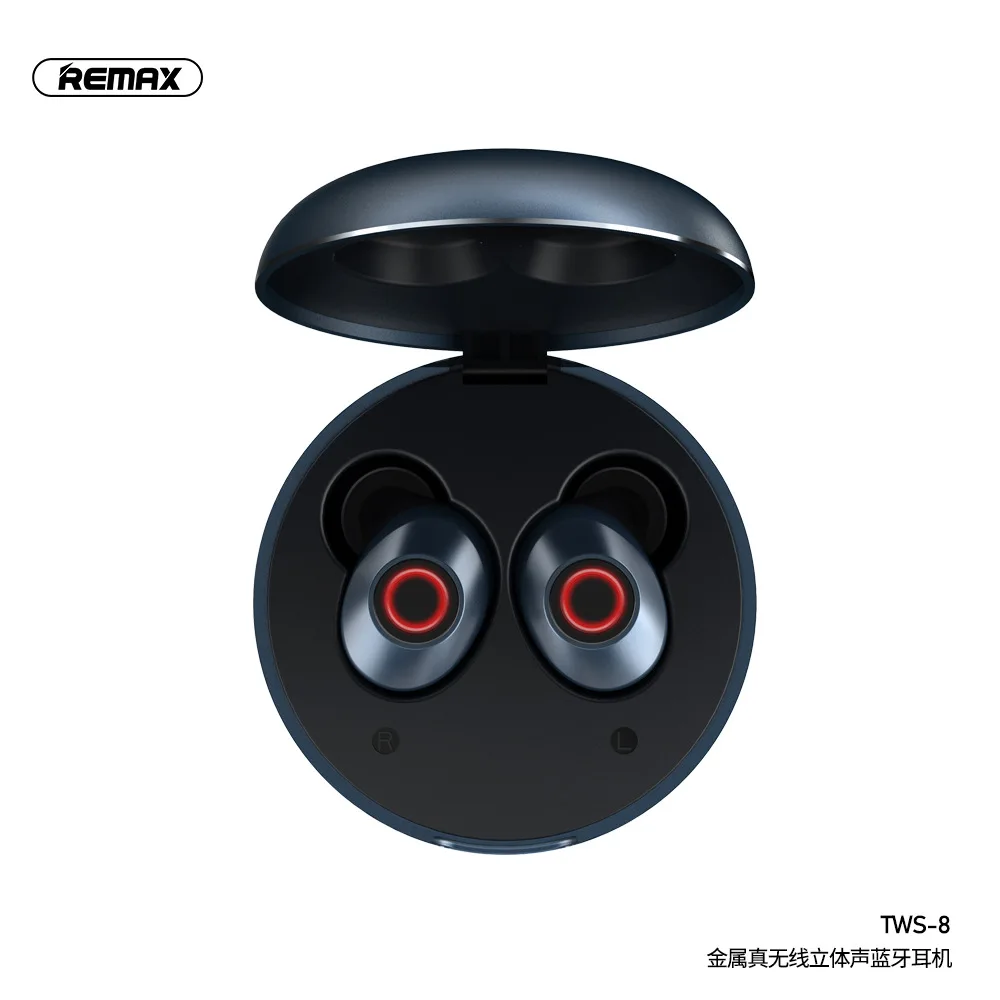 New Remax tws-8 metal true wireless stereo Bluetooth 5.0 headset with microphone HD call music sports headset