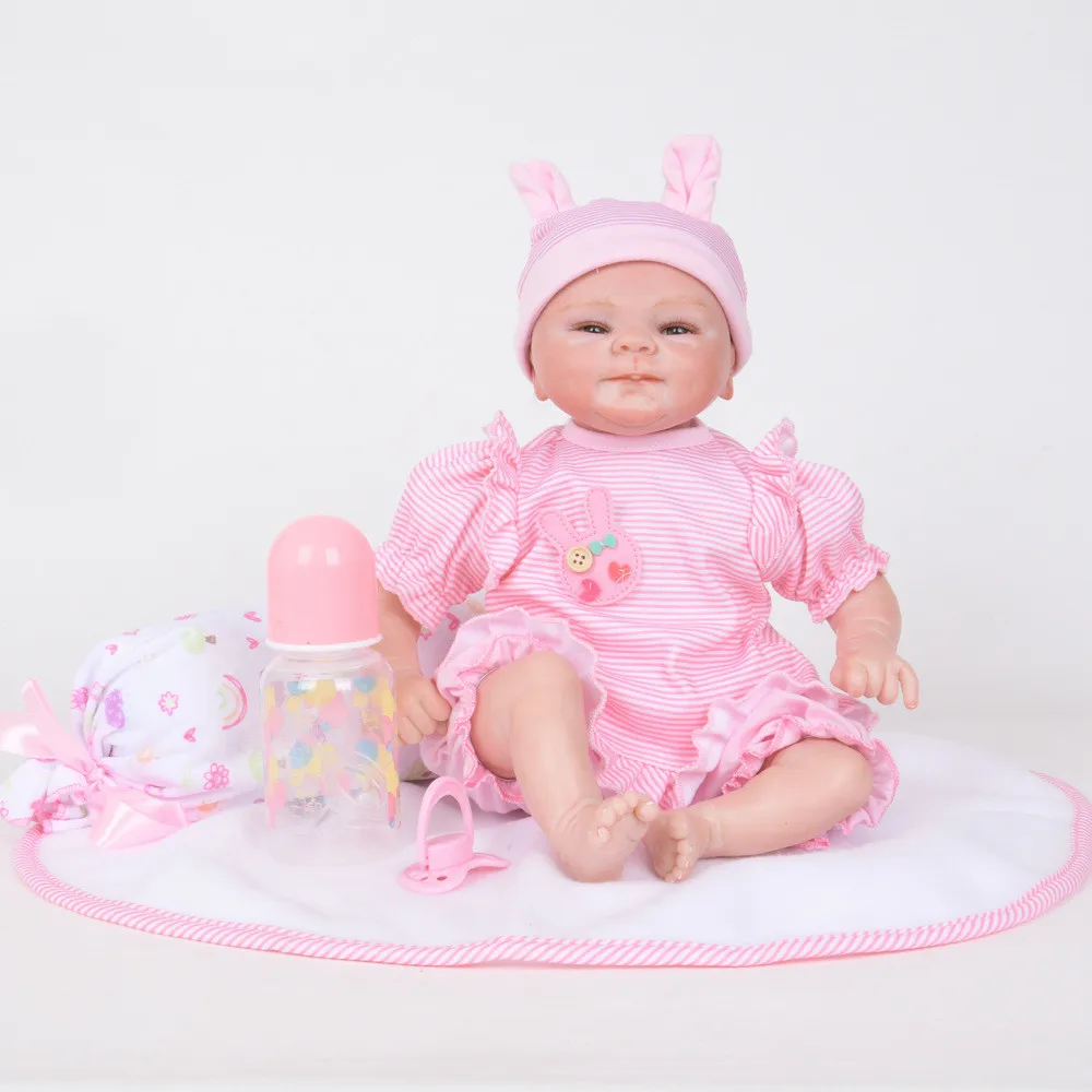 

Bebes Reborn Doll 45cm Soft Silicone Reborn Toddler Baby Dolls Com Corpo De Silicone Menina Christmas Surprice Gifts Lol Doll