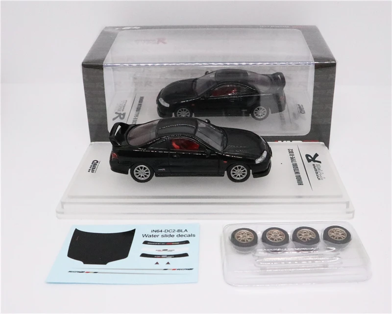 1: 64 INNO64 Honda Integra фон для фотографирования в технике Tye R DC2 1996 черный литой модельный автомобиль