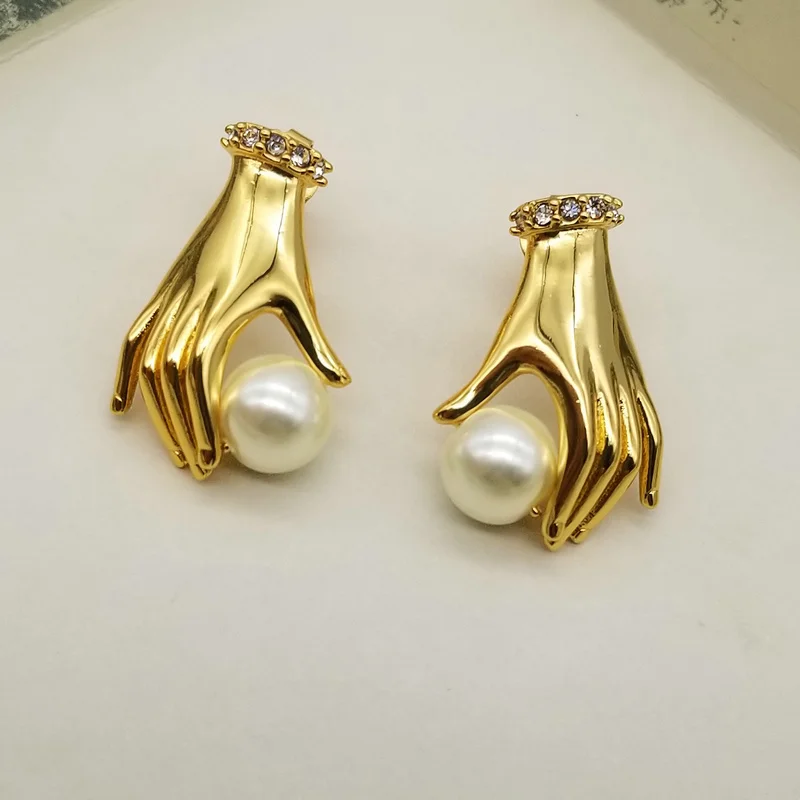 HUANZHI новые Гламурные художественные серьги из натурального пресноводного жемчуга модная новая популярная жемчужина Женская