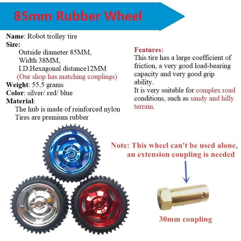85mm rubber wheel5581