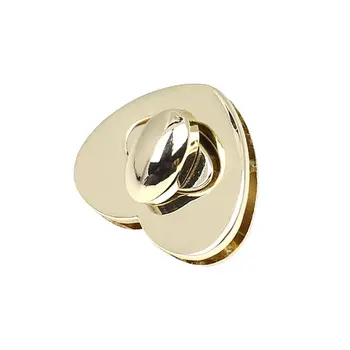 

Metal Heart Shape Twist Lock Zinc Alloy Polish Toggle Case Closure Hasp Turn Clasp for Handbag Shoulder Bag Replacement Parts