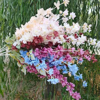 

40pcs Artificial Larkspur Flower Branch Silk Delphinium Hyacinth 5 stems/piece for Wedding Centerpieces Party Floral Decoration