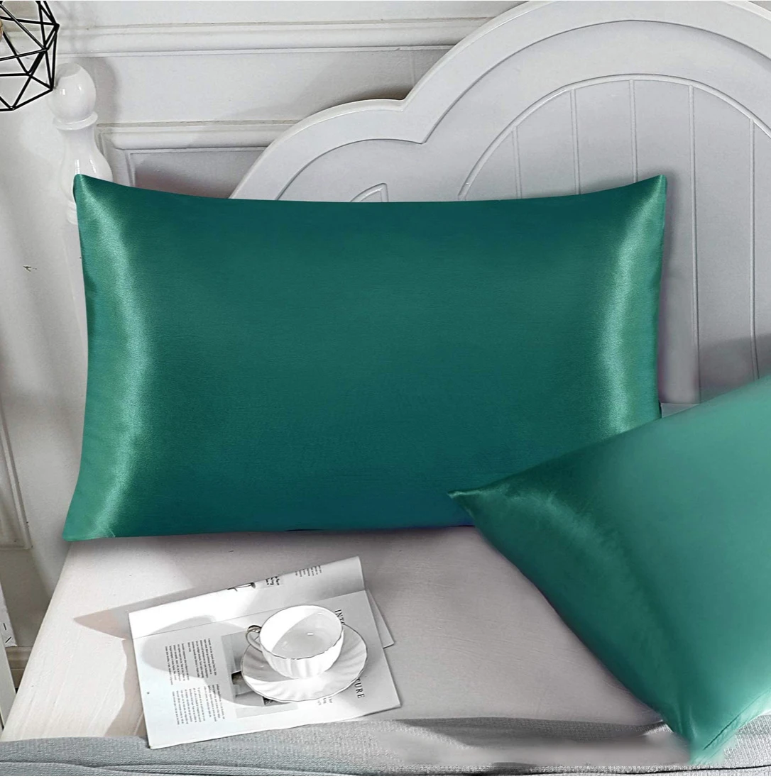 2 Pack Silk Satin Pillowcase Silky Pillow Cases For Hair And Skin Cushion Cover 