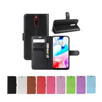 

10pcs/Lot Litchi Pattern Magnetic PU Leather Flip Wallet Phone Case For Xiaomi CC9 Note 10 Pro For Redmi 8 8A Lychee Grain Cover