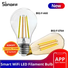 SONOFF B02-F A60/ ST64 WiFi Intelligente HA CONDOTTO LA Lampadina A Filamento E27 Dimmerabile Lampadine Lampada Dual-Color APP Remote lavoro di controllo con Alexa