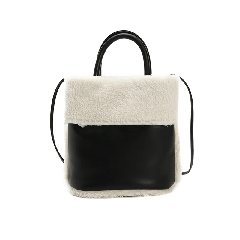 

Ladies Girls Shoulder Bags Beautiful Cute Artificial Rabbit Fur Handbags Beautiful Women Bags Big Pockets Winter Handbags Soft