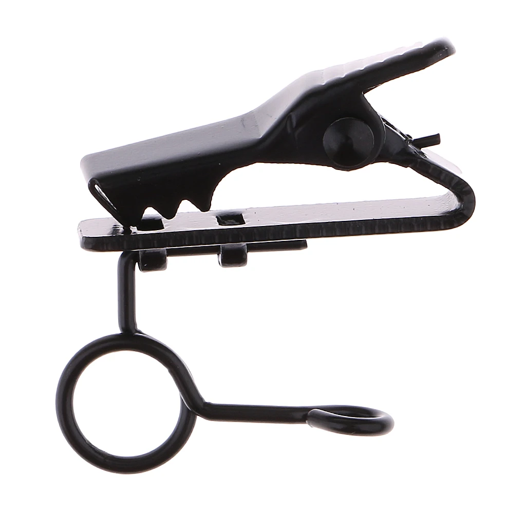 Microphone Lapel Tie Clip Holders 6mm Mic Lapel Collar Clips Microphone Accessories for Stage Shows Speeches Lectures 1Pcs
