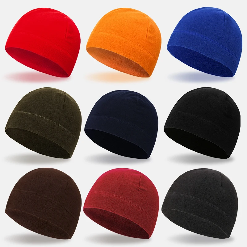 

Casual Thermal Polar Fleece Wool Hats Knit Caps Winter Warmer Thick Beanies Skullies Snowboard Headwear for Men Women Couple