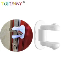 TUSUNNY 1 шт. дверной рычаг замок, детская защита дверная ручка замок, детская защита дверная ручка замок легко установить и использовать 3M клей