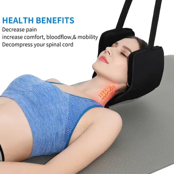 

Neck Traction Hammock for Neck Pain Relief Head Hammock with Durable Elastic Safety Cords & Adjustable Straps