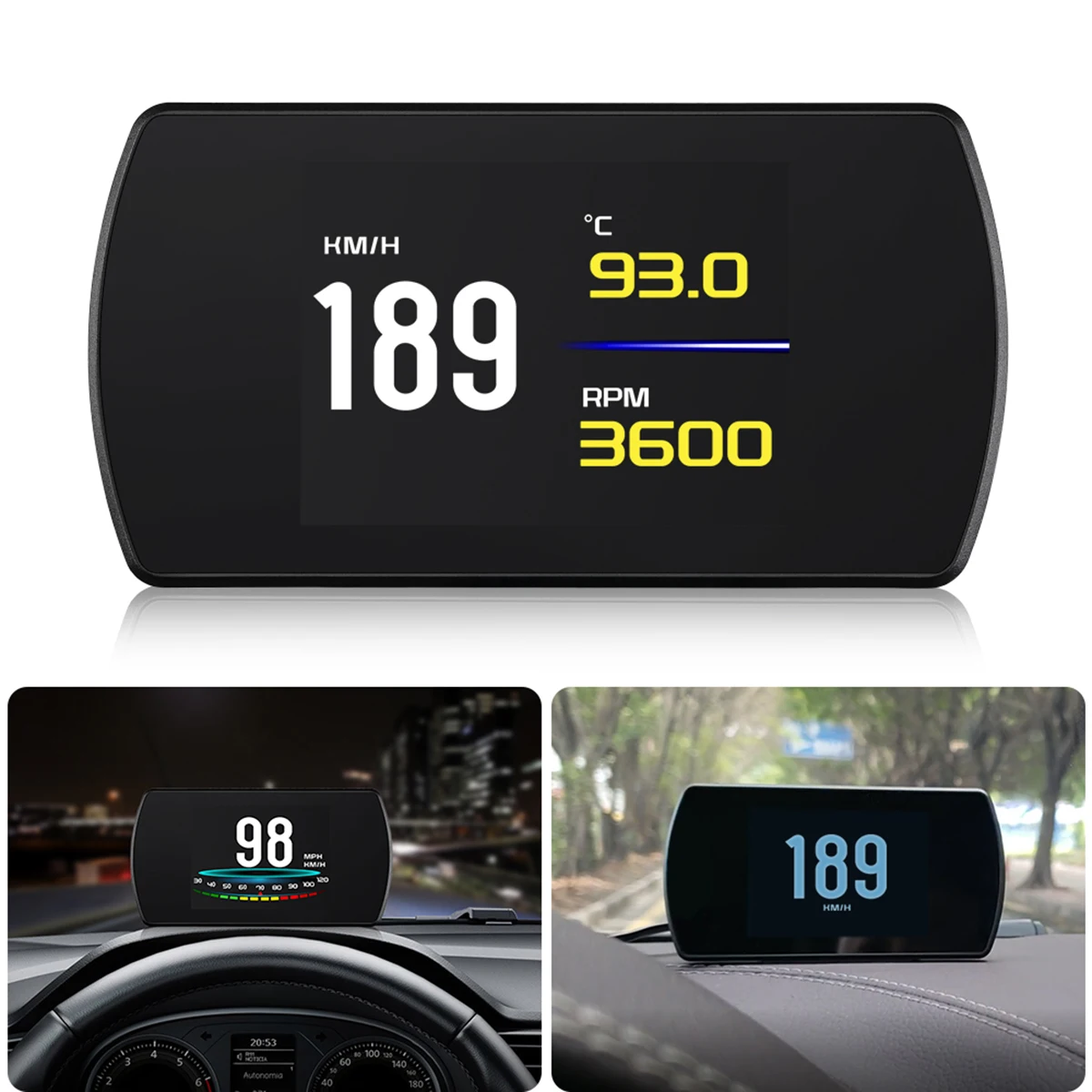 

3inch HD TFT Digital P12 OBD2 GPS HUD On-board Computer Speed Projector OBD Head Up Display for cars with OBD2 and EUOBD port