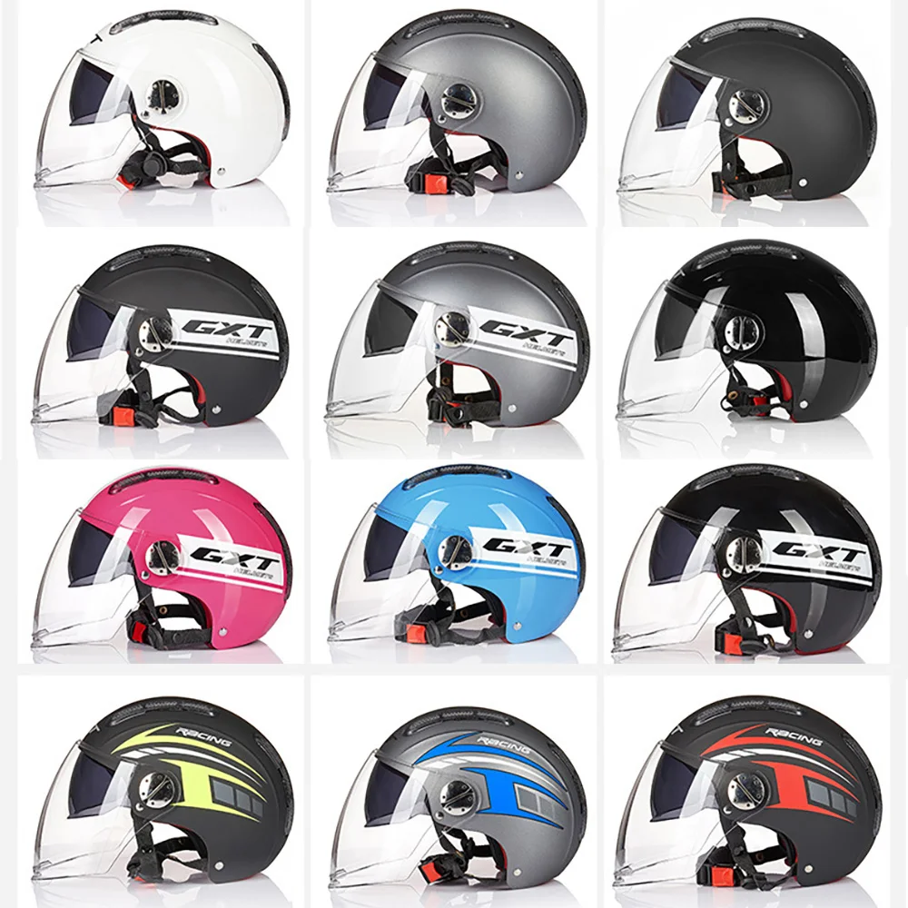 GXT мотоциклетный шлем Летний с открытым лицом двойной объектив Casco Capacetes