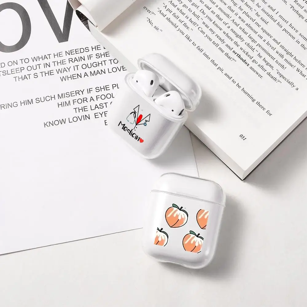 

Cartoon Earphone Case For Apple airpods Case Bluetooth silicone Case For Airpods 1/2 Transparent Headphone Soft Protective Case