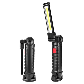 

Portable 5 Mode COB Flashlight Torch USB Rechargeable LED Work Light Magnetic COB Lanterna Hanging Hook Lamp For Outdoor Camping