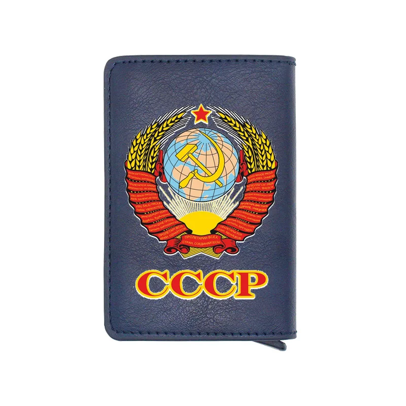 Цифровая печать CCCP Rfid держатель для карт мужские кошельки винтажные советские