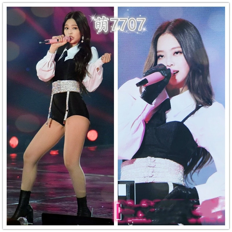 kpop Korean Singer Concert summer sexy long sleeve shirts shorts two piece set women streetwear Fashion vest shorts 2 piece set
