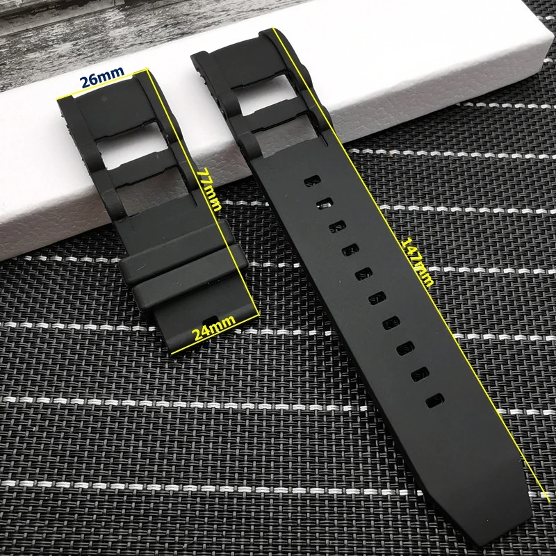 Black strap Высококачественный водонепроницаемый силиконовый резиновый ремешок для часов Invicta Subaqua Man Noma serve Watch belt Sport Special Lugs - Цвет ремешка: Black strap