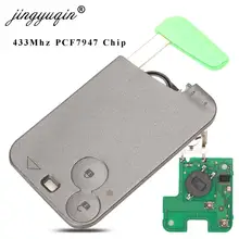 

jingyuqin 2 Button Remote Key PCF7947 Chip 433Mhz suit for Renault Laguna Espace 2001-2006 Smart Card Remote Fob Car Styling