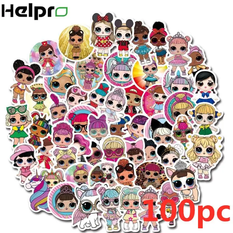 Helpro 100 шт. кукла-сюрприз каракули стикер s милый LOL Girl мультяшная наклейка