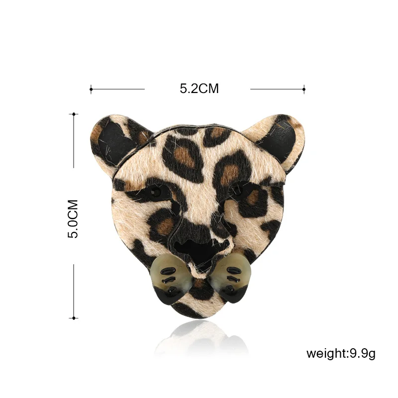 Blucome Cheetah, леопардовая голова, броши, ручная работа, кожа, акрил, свитер, шарф, пряжка, животное, брошь на булавке, аксессуары для пальто, подарки