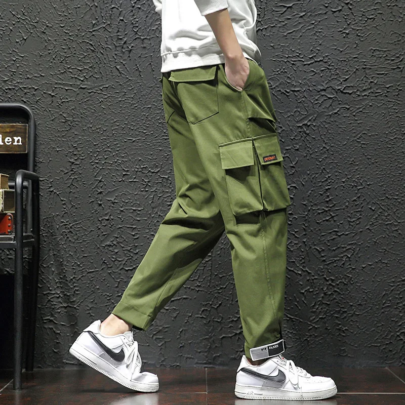 

2020 Spring New Style Japanese-style Black Wall Large Size Workwear Capri Pants M-5x Hk20069-p50