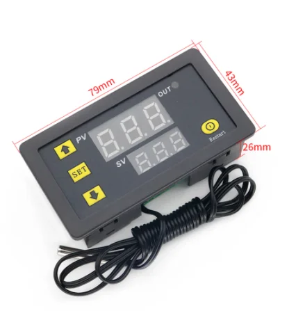 LED display digital thermostat with temperature control, heating / cooling controller, w3230, 12V, 24V, AC110-220V, 20A