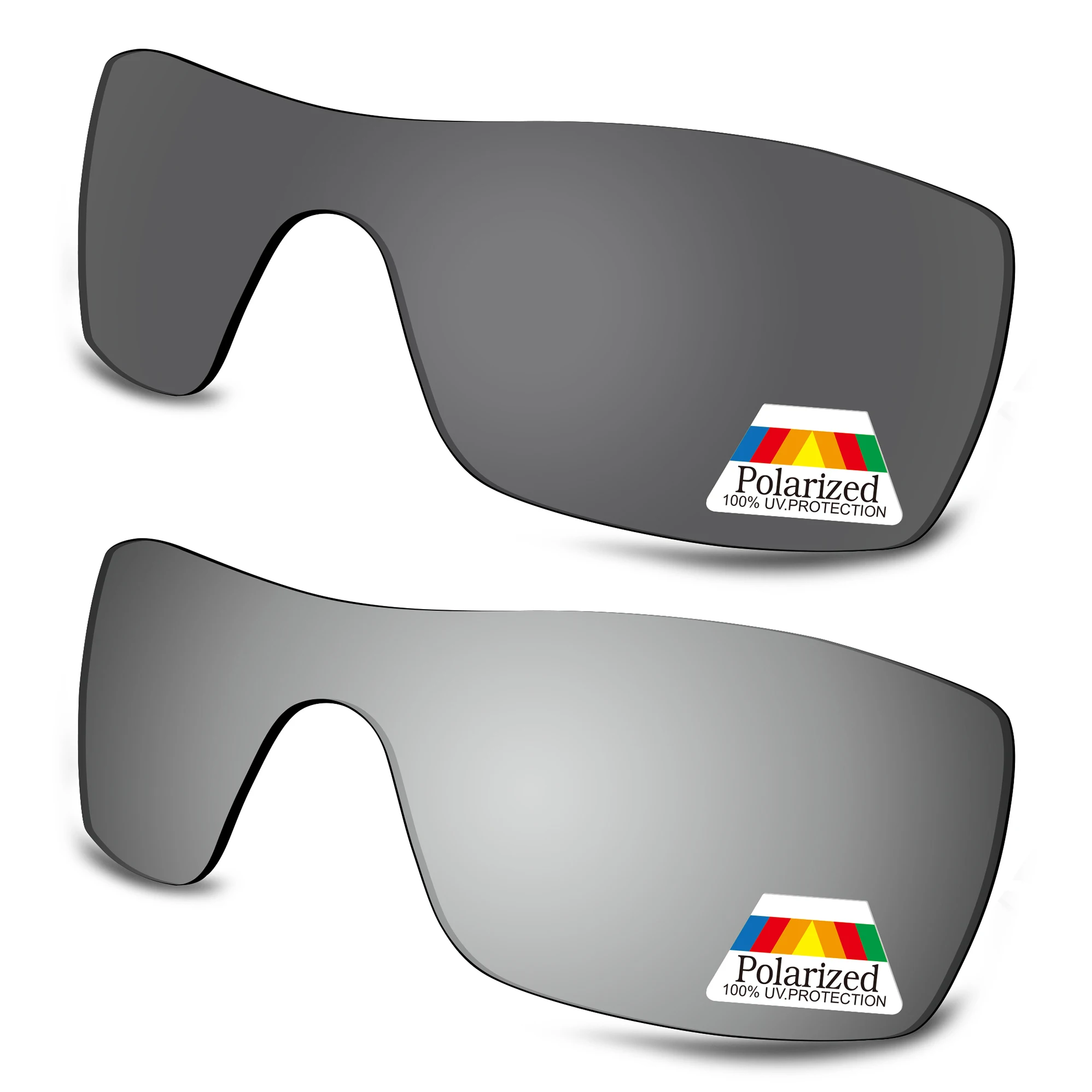 

Bwake 2 шт. черные и серебряные поляризованные Сменные линзы для-Oakley Batwolf OO9101 оправа для солнцезащитных очков