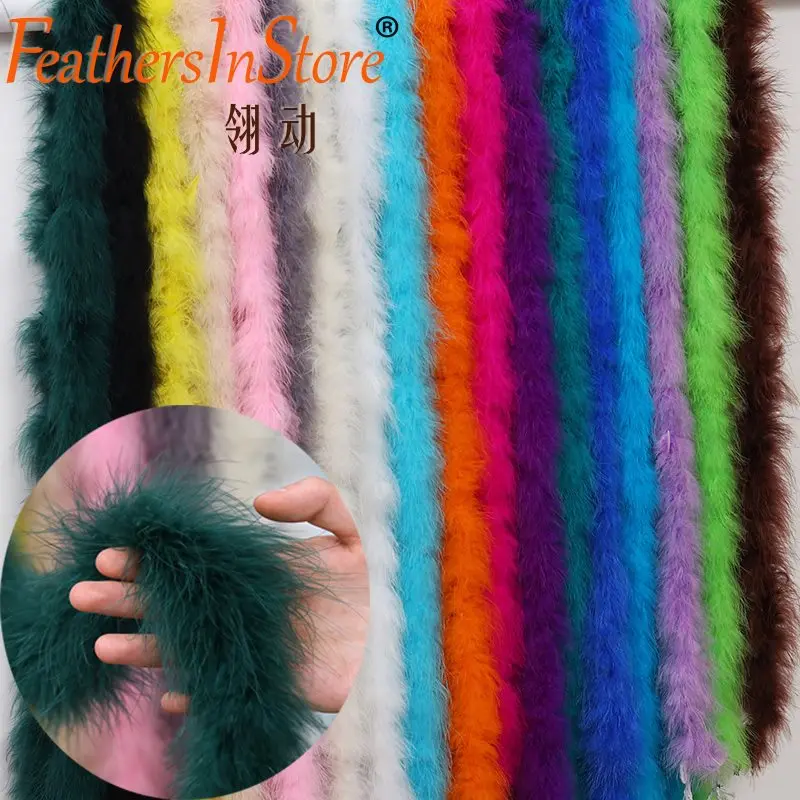 Нанизанные Шлейфы 2 yards18g пушистый толстый Боа Из Перьев Марабу Свадебные Турция