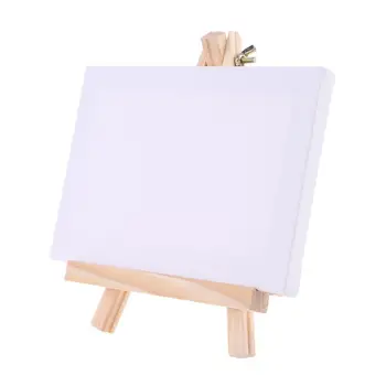 

Mini Canvas Natural Wood Easel Set For Art Painting Drawing Craft