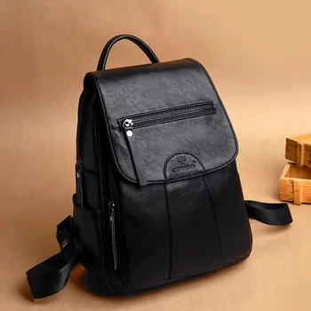 

2020Lady Bag Middle-aged Mom Backpack Backpack Fashion 2018 Korean-style Soft Leather Backpack korean backpack